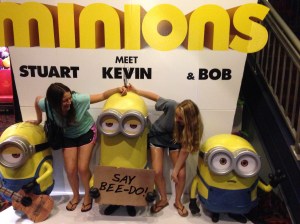 After Me, Earl and The Dying Girl, we had to get on this photo op with the minions!