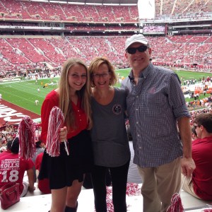 The parents came to visit for the Tennessee game